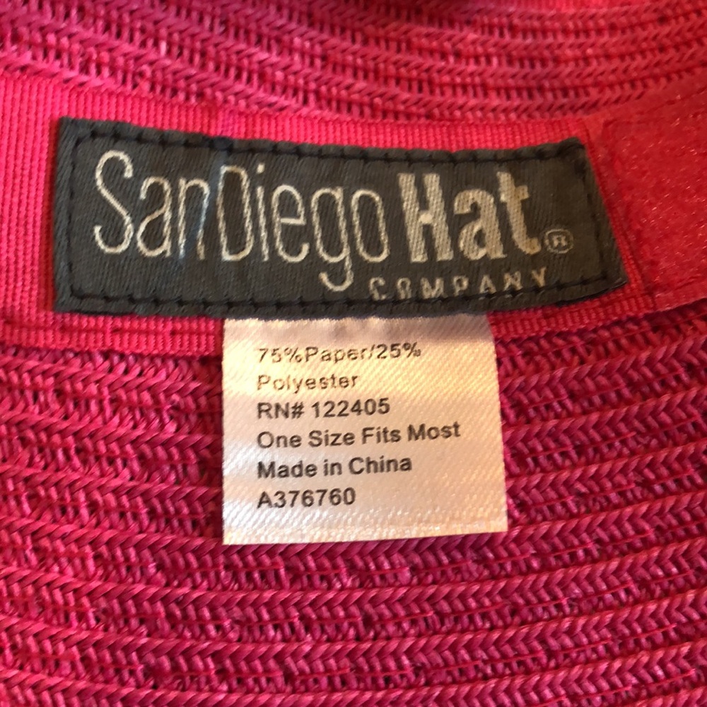 San Diego Hat Company Bright Pink Wide Brim Sun Visor - Picture 6 of 8